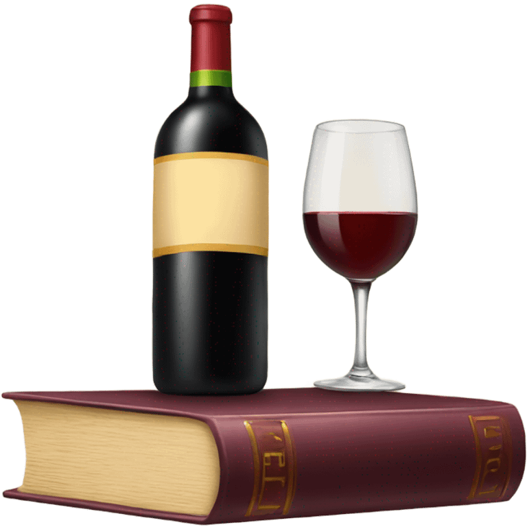 Books and wine  emoji