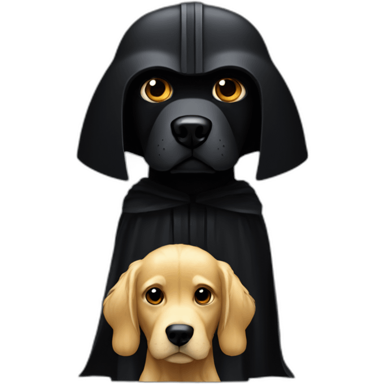 Dark Vador and golden retriever emoji