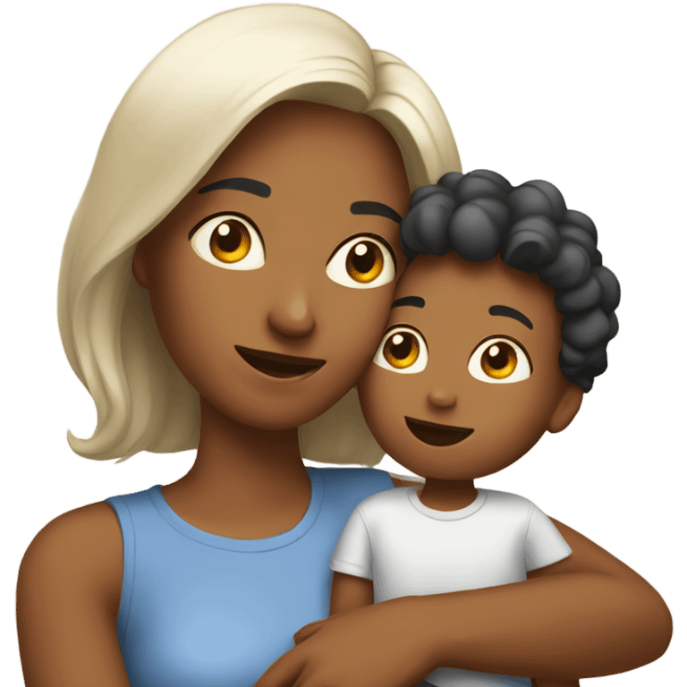 A mother with her boy emoji