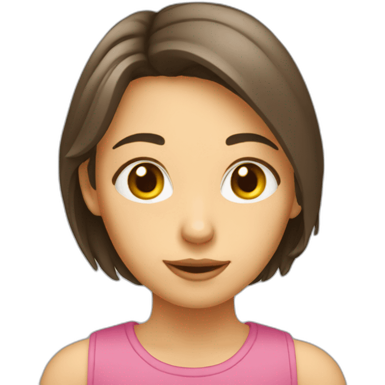 chat sur une fille emoji