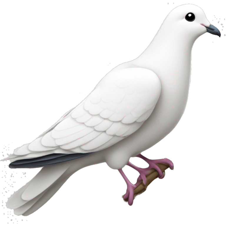 A white dove with an olive branch emoji