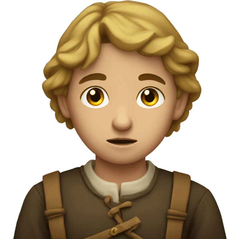 Sad European peasant child emoji