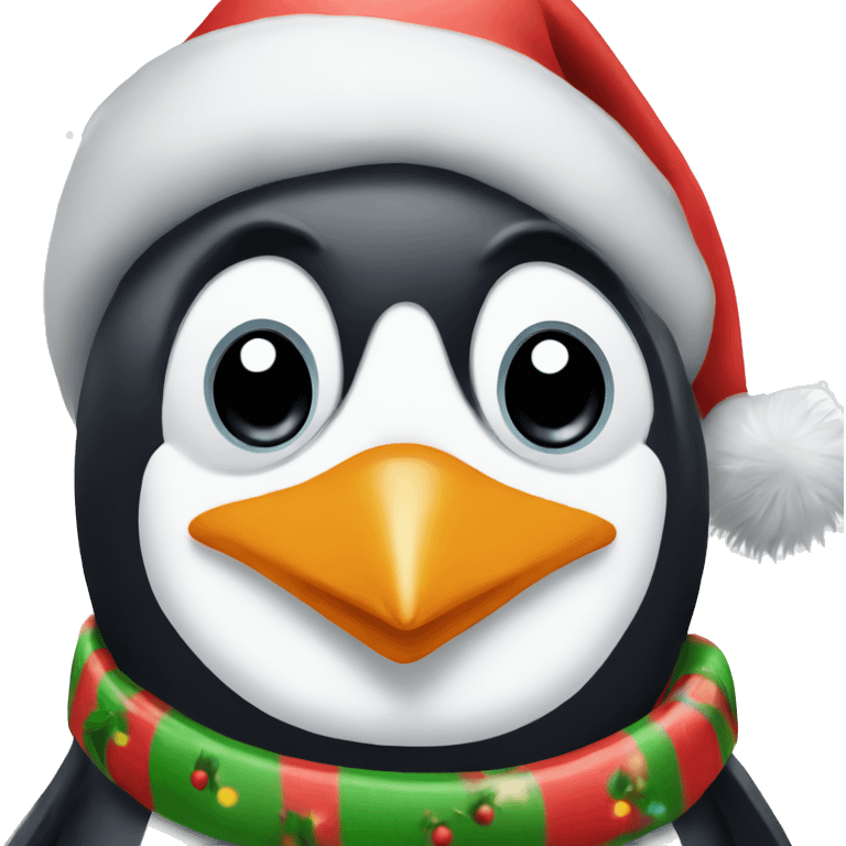 christmas cute penguin  emoji