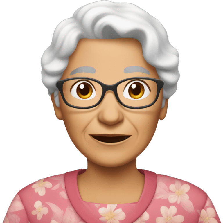 Abuela con celular  emoji