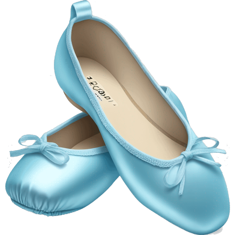 sky blue ballet pointe shoes emoji