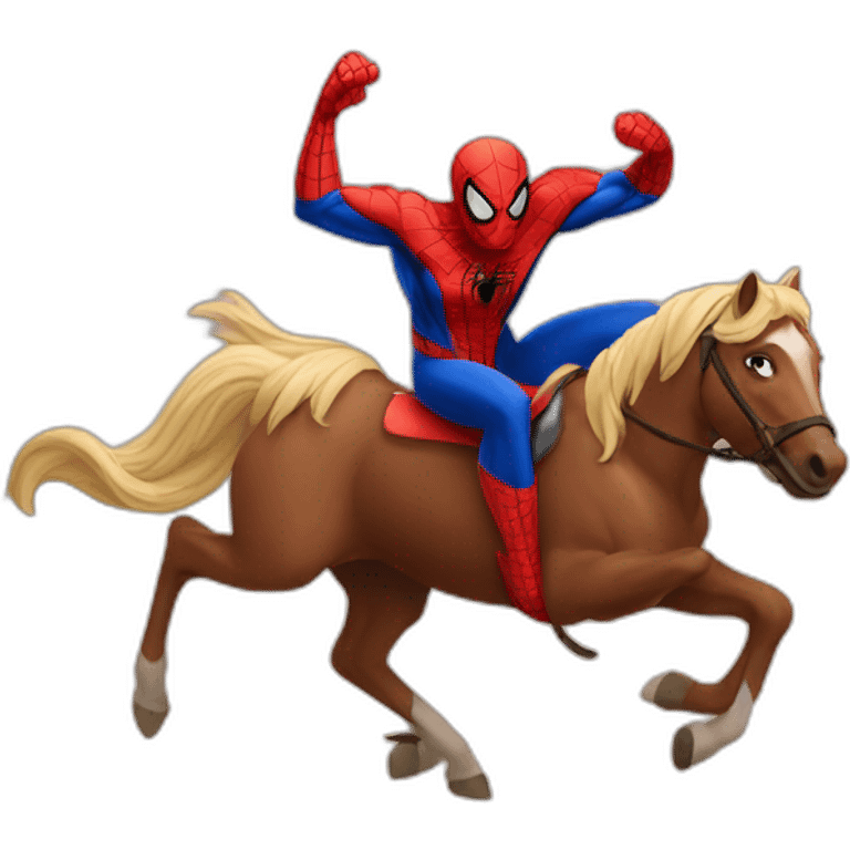 spiderman riding a horse emoji