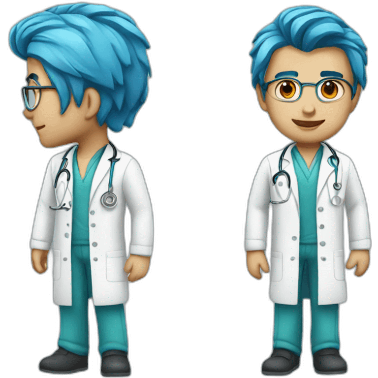 doctor blue hair emoji