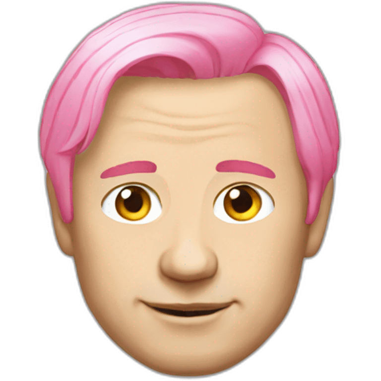 Putin with pink hair emoji