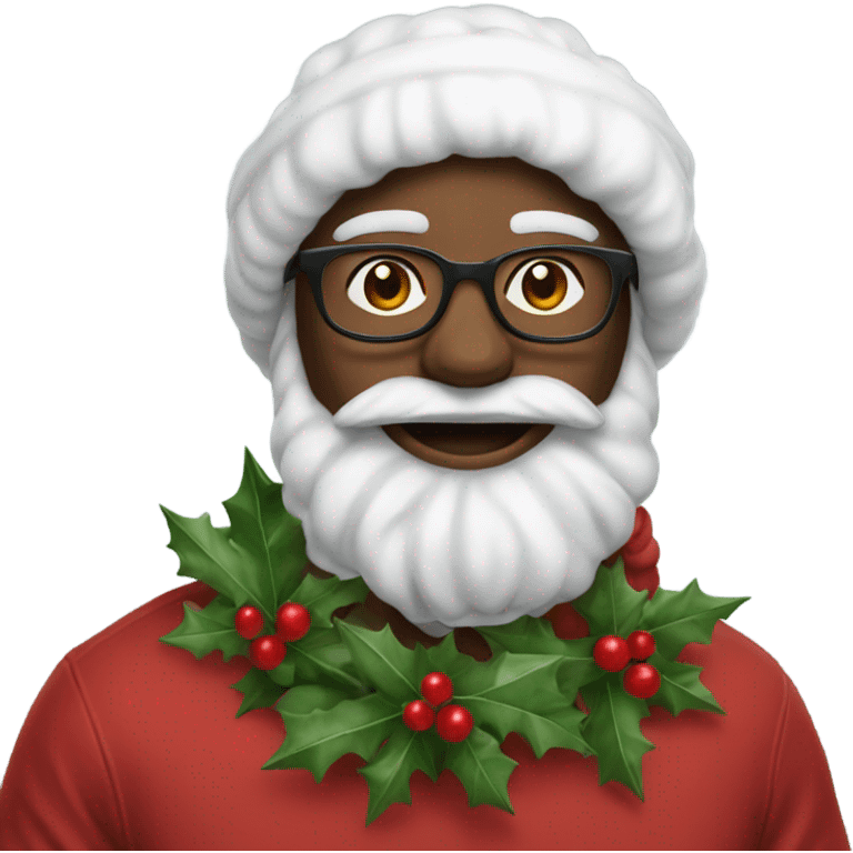 Realistic cristmas wreat with Cotton emoji