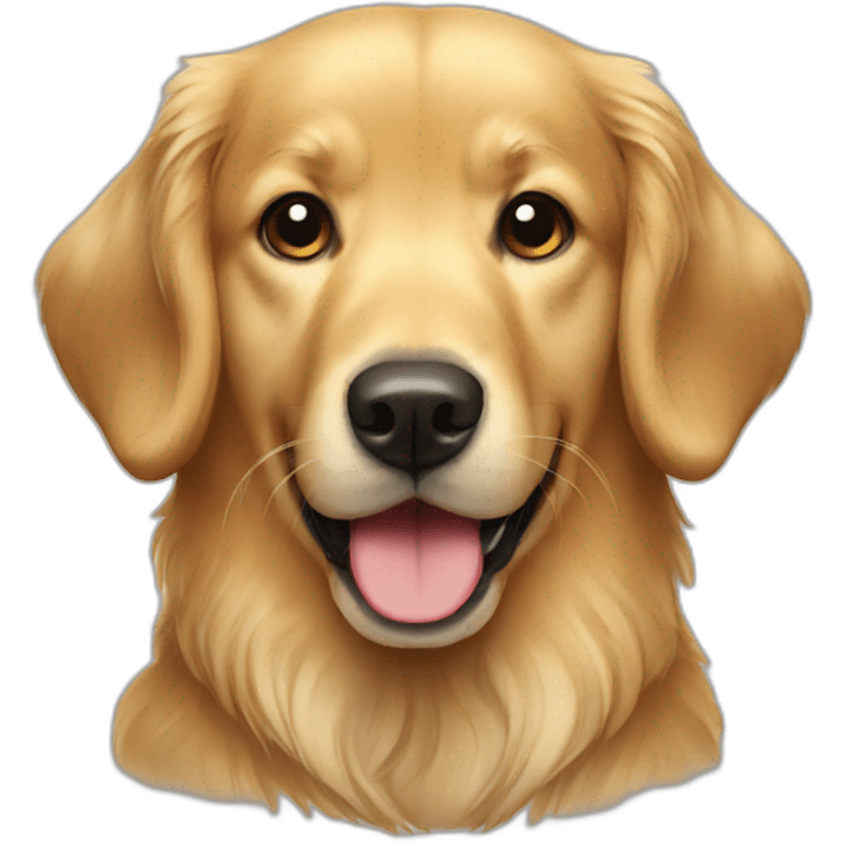 Christmas golden retriever emoji