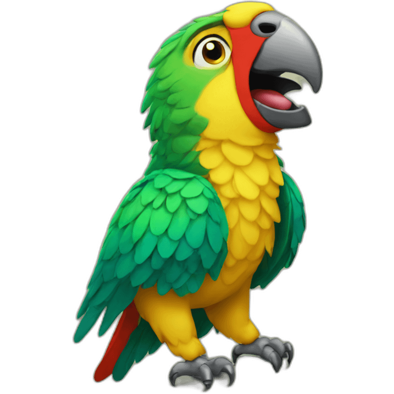 Parrot singing emoji