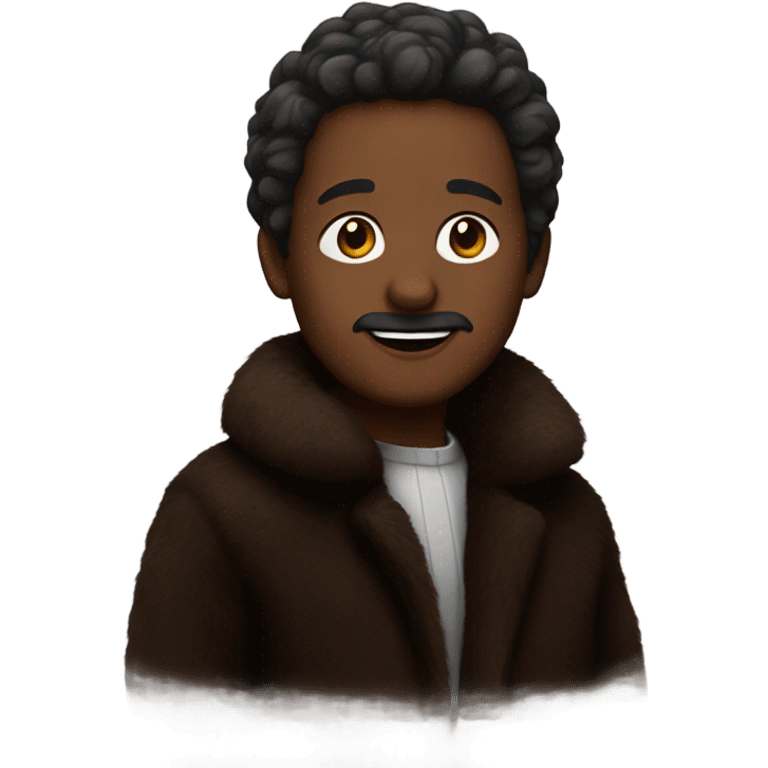 Dark Brown fur coat emoji