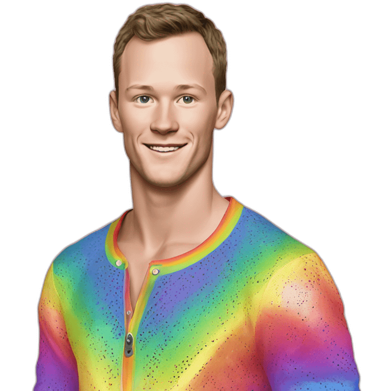 Disco Jonathan Toews wearing rainbow lace shirt emoji