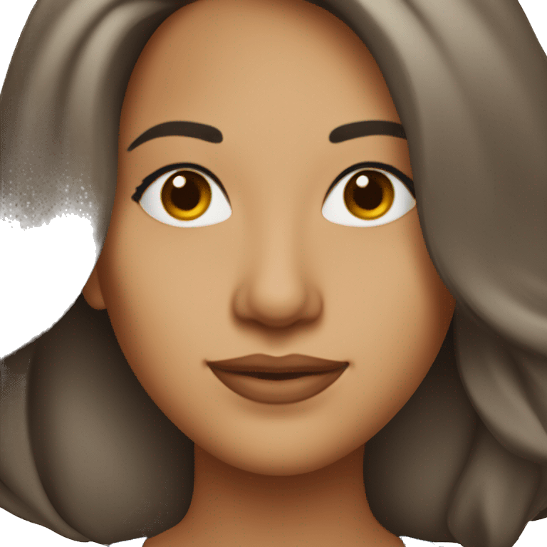 40 year old latina woman, medium length brown hair with side parting emoji