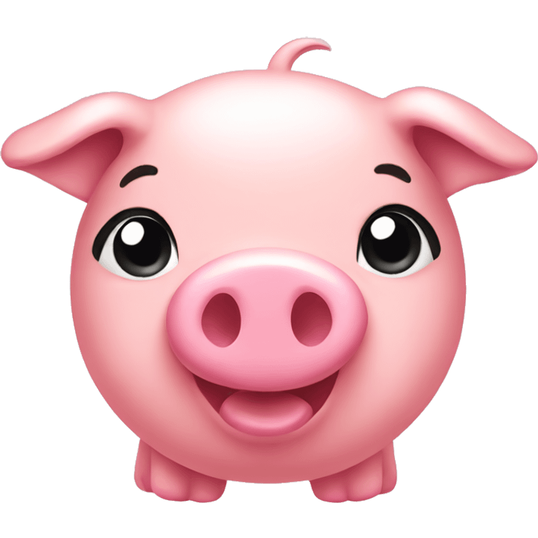 Pink piggy cute emoji