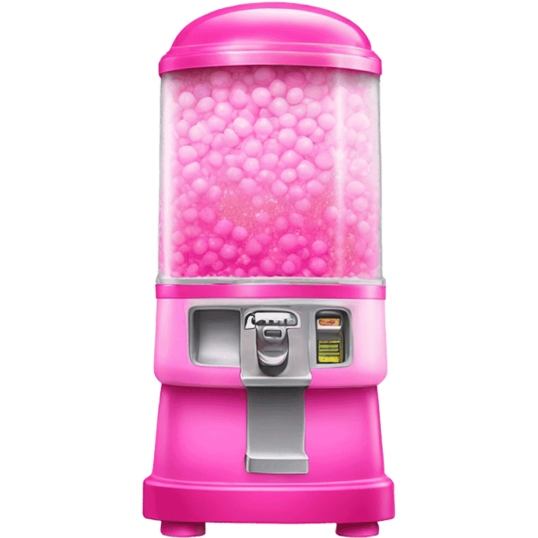 Pink ombre bubblegum machine with glitter  emoji