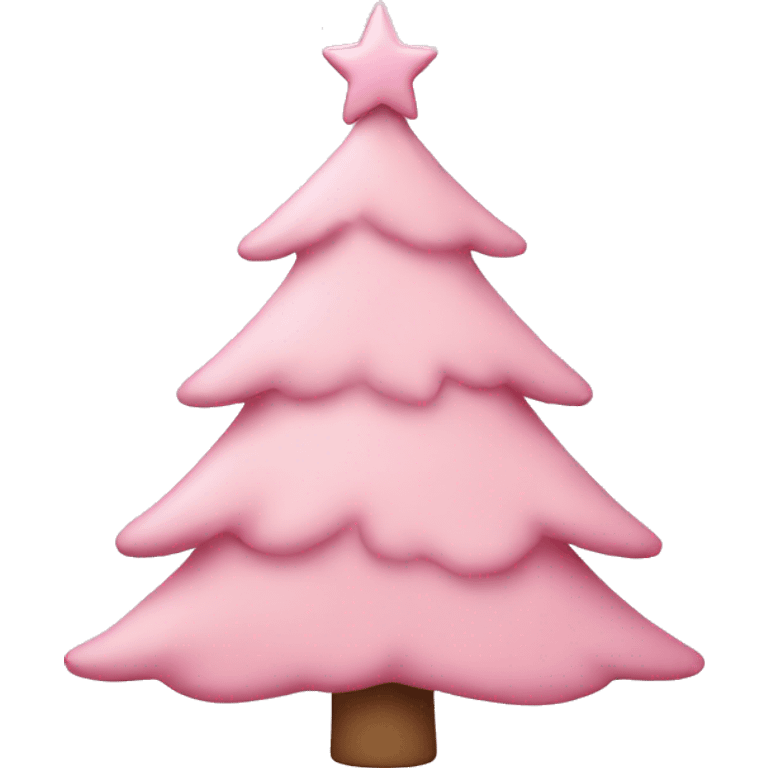 pastel pink christmas tree emoji