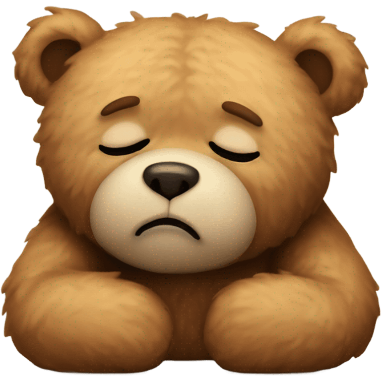 Sleepy teddy bear emoji