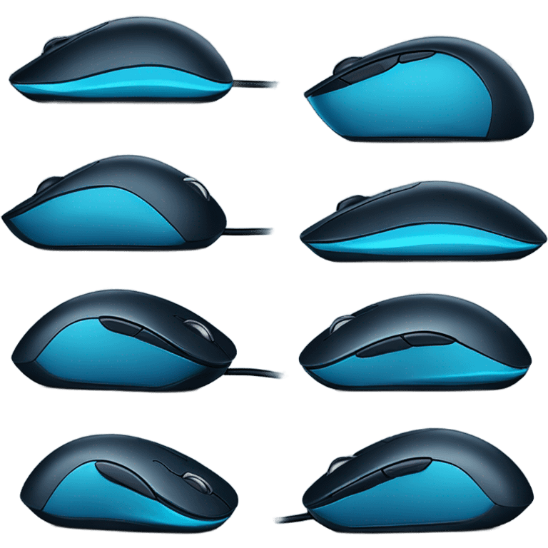 dark azure computer mouse click emoji