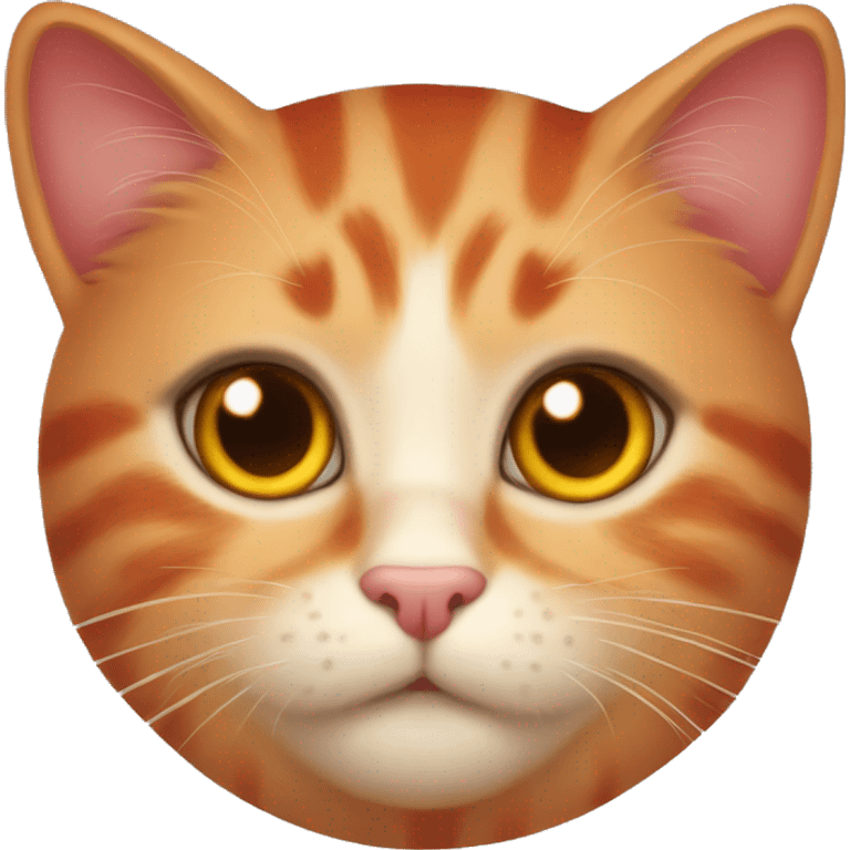 cute red cat with amber eyes emoji