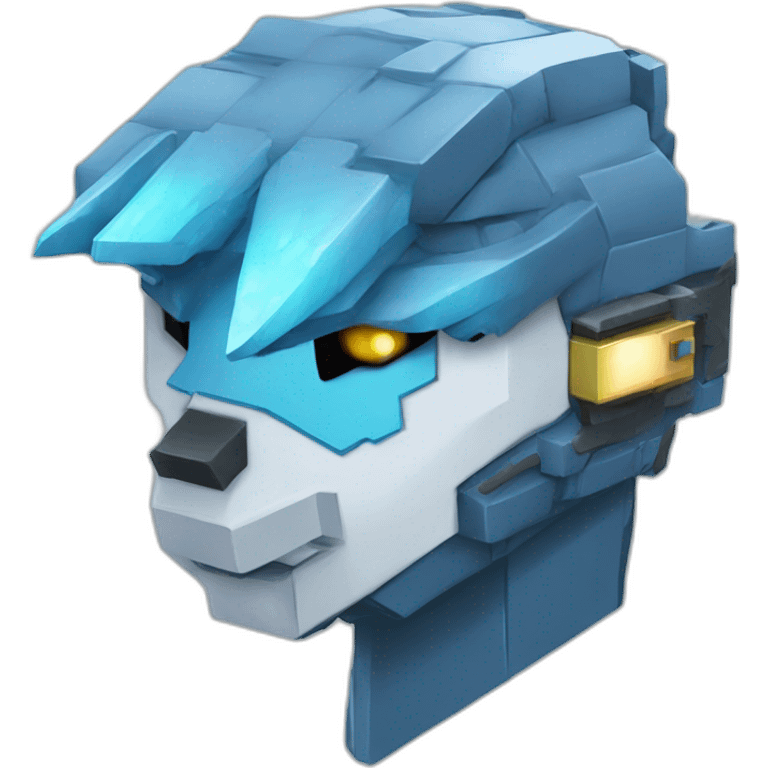 Minecraft Articuno Cyberpunk Head emoji