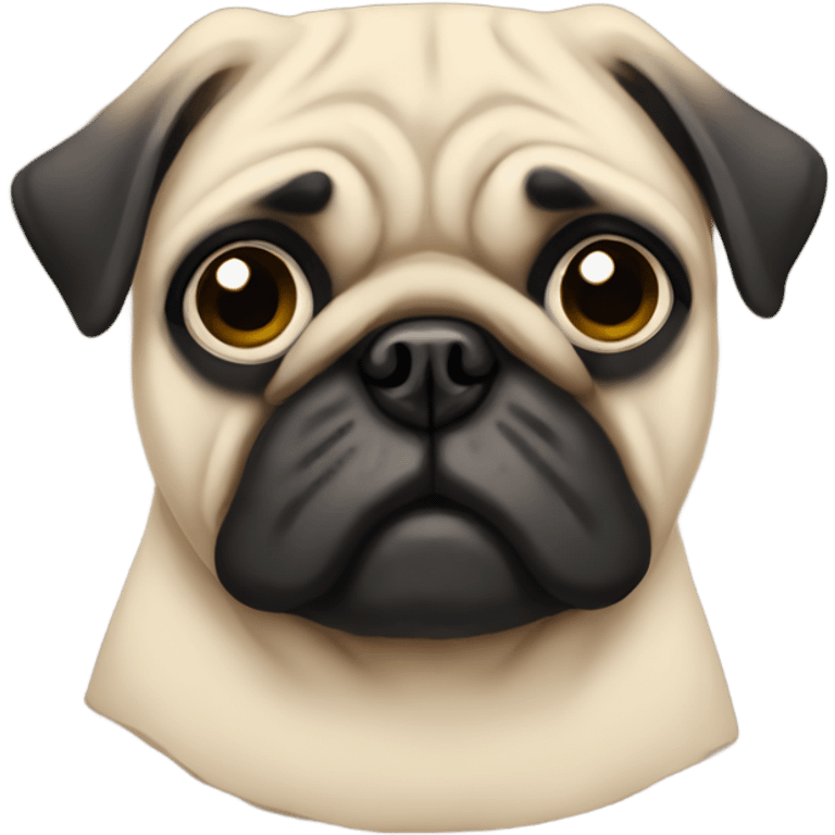 Sad pug emoji