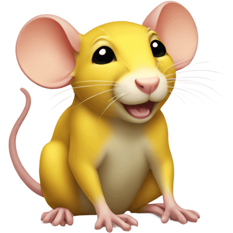 a yellow rat  emoji