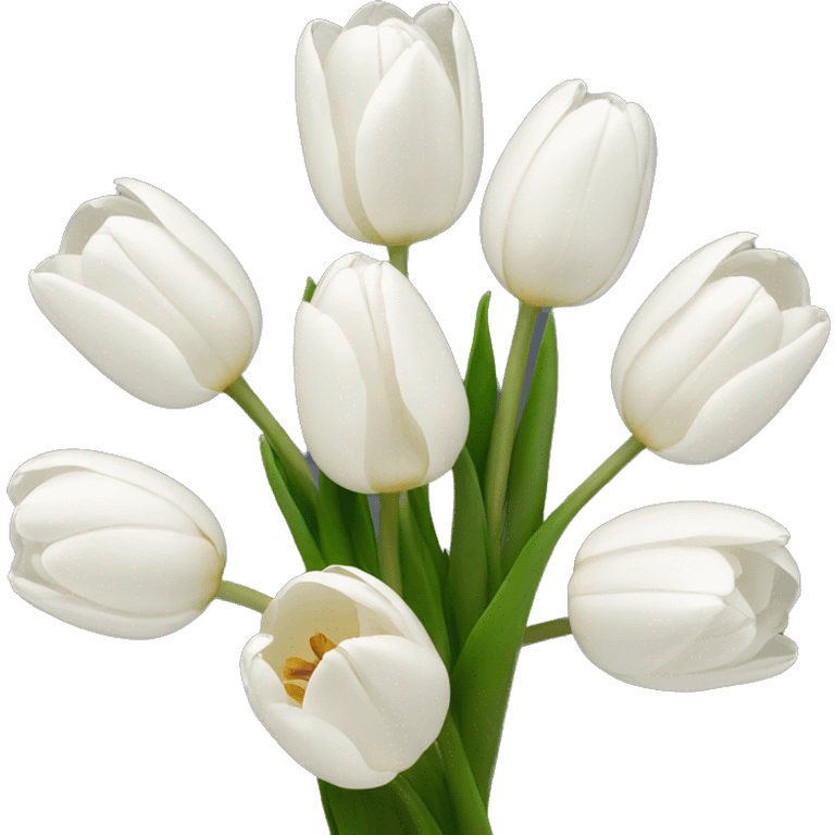 White tulips  emoji