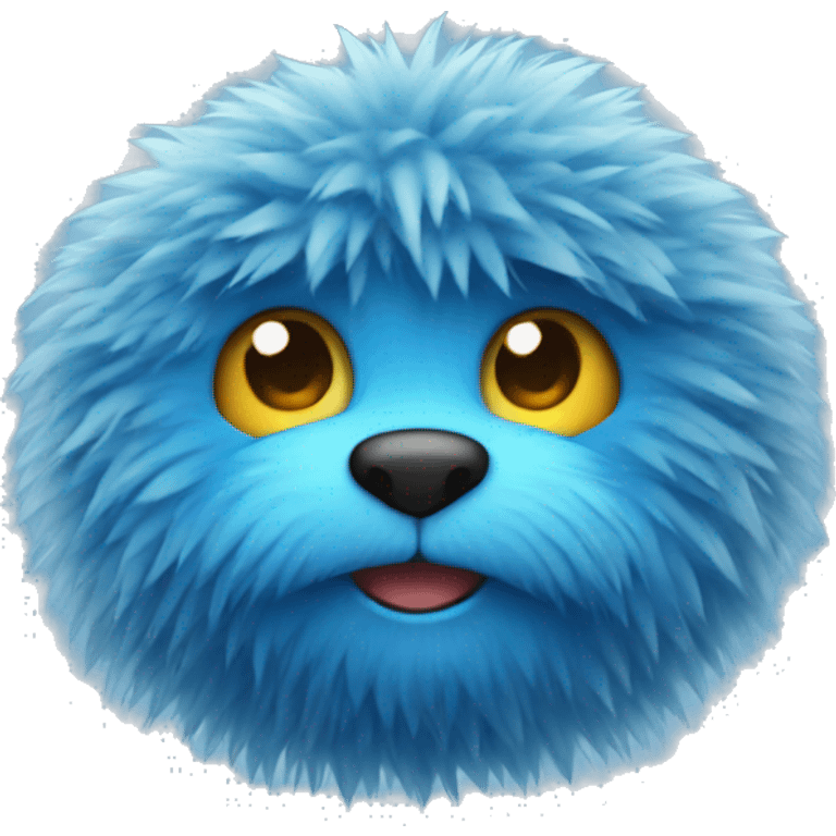 blue fuzzy character emoji