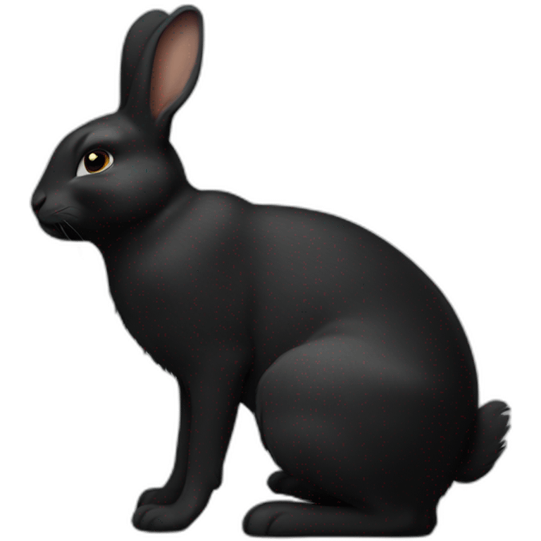 Lapin noir emoji