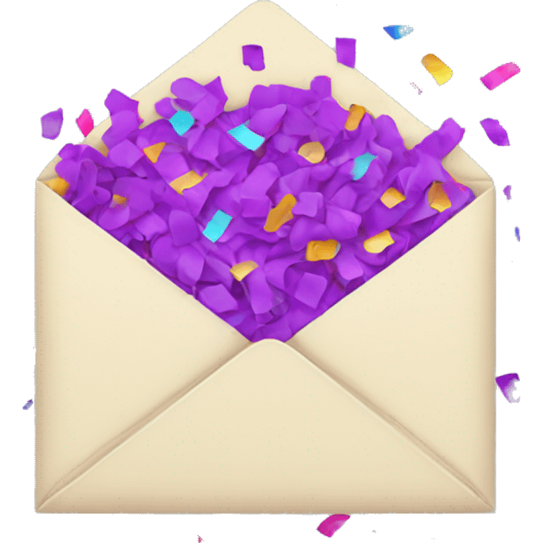 An envelope with confetti 
 emoji