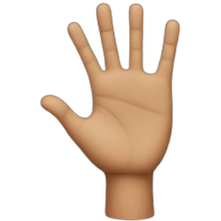 four-fingers emoji