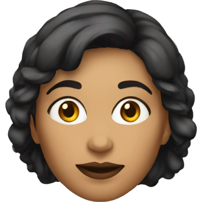 femme 47 ans peau matte cheveu noir yeux noir emoji