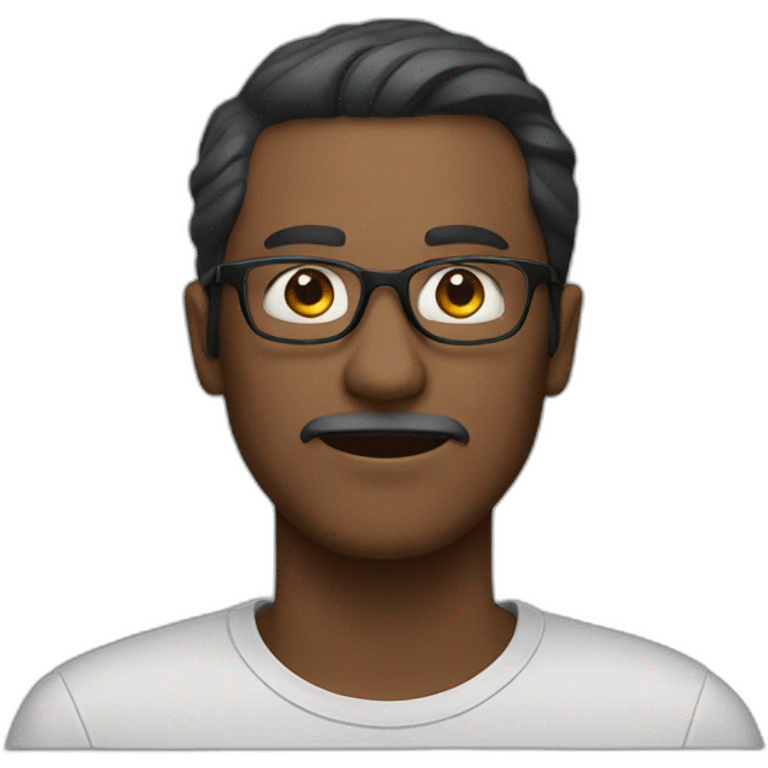 man with glasses emoji