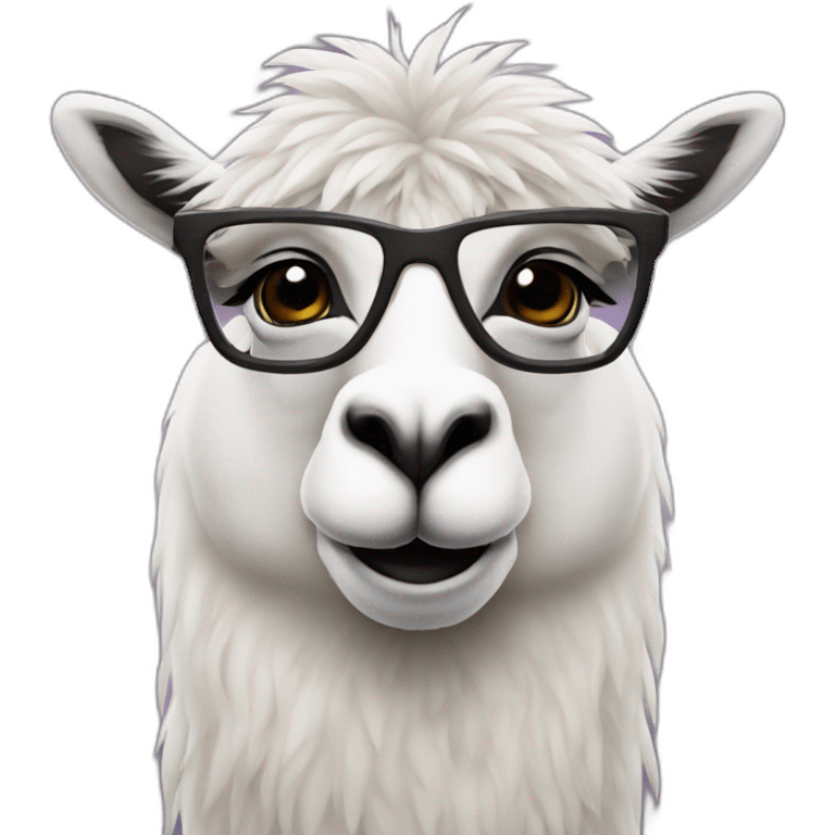 lama with glasses emoji