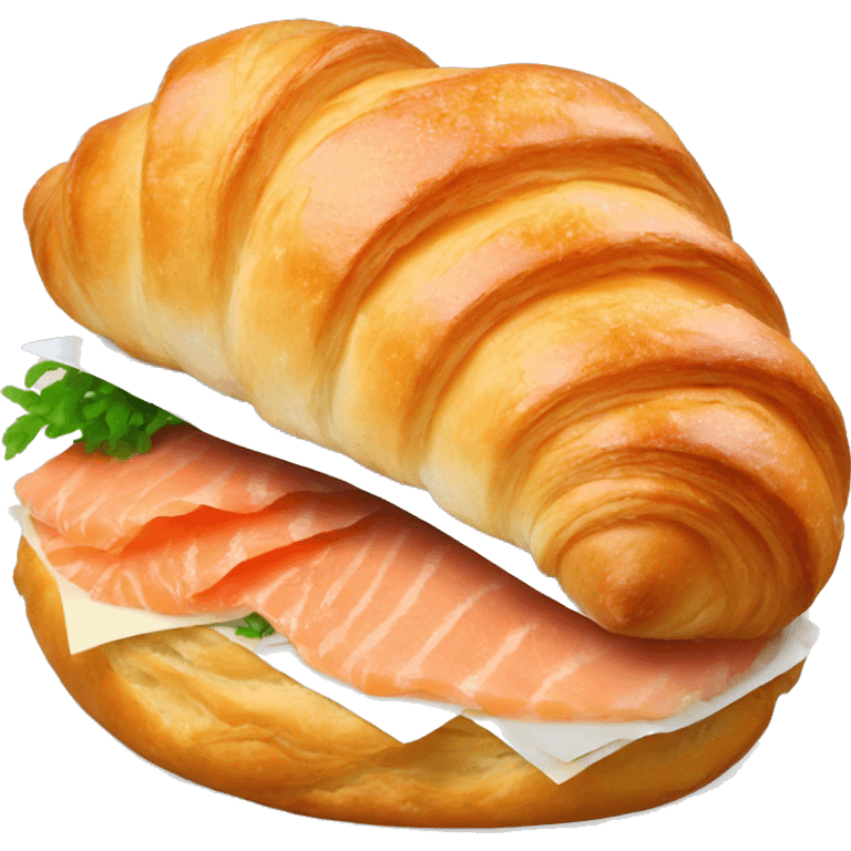 Croissant with salmon emoji