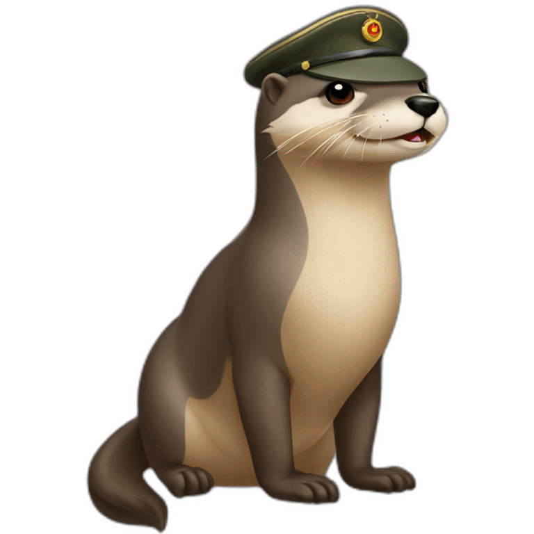 Loutre militaire emoji