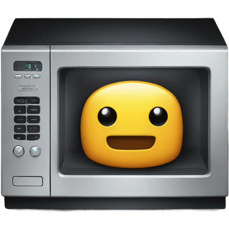 Microwave wearing a tuxedo emoji