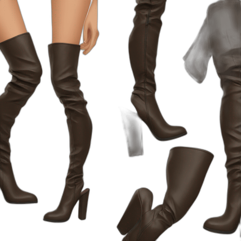 thigh high heel boots emoji