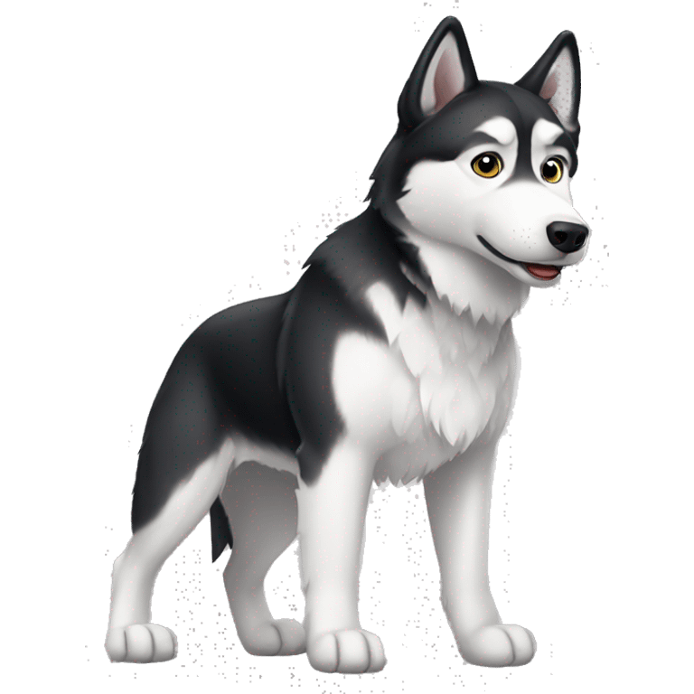 Husky white and black  emoji