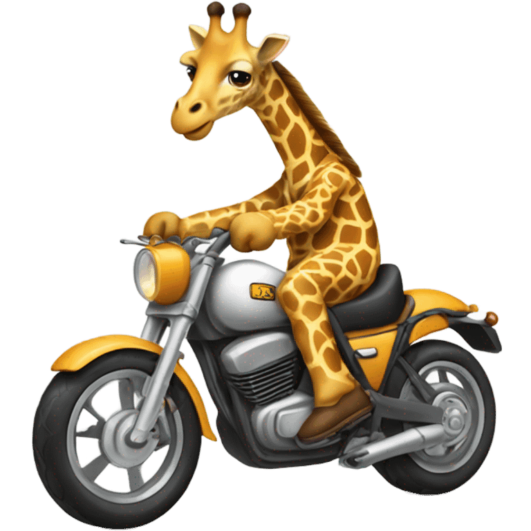 giraffe on a motorcycle  emoji