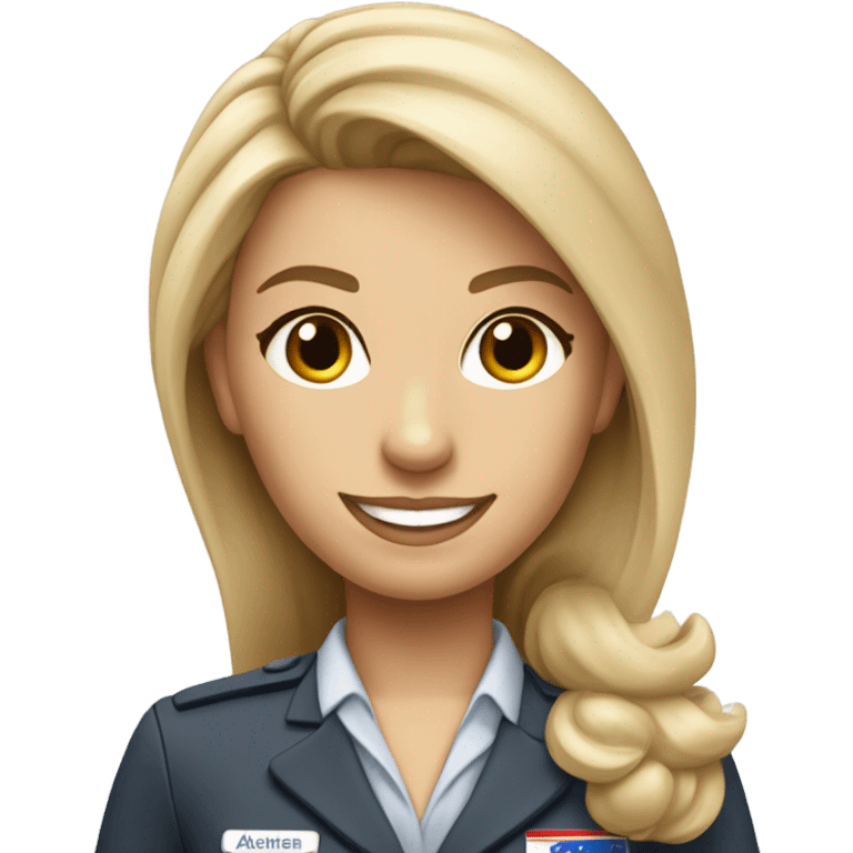 blonde flight attendant american airlines emoji