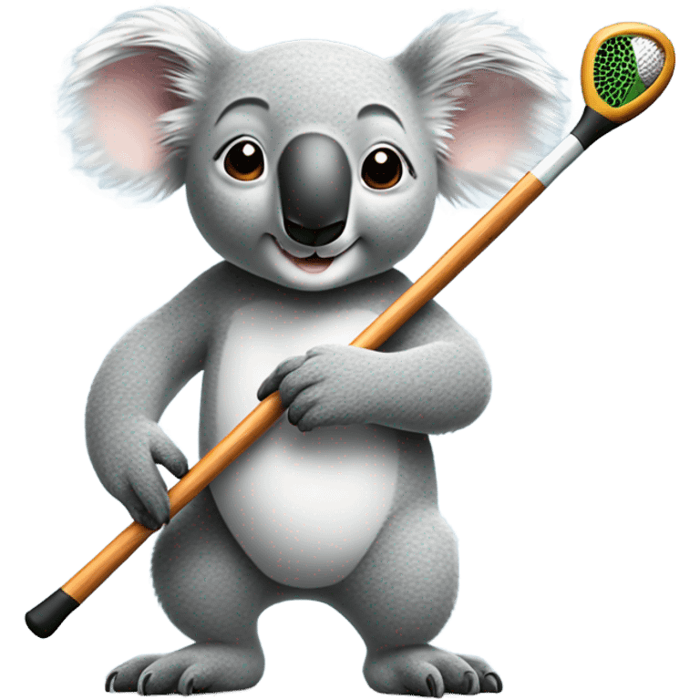 Koala with golf club emoji