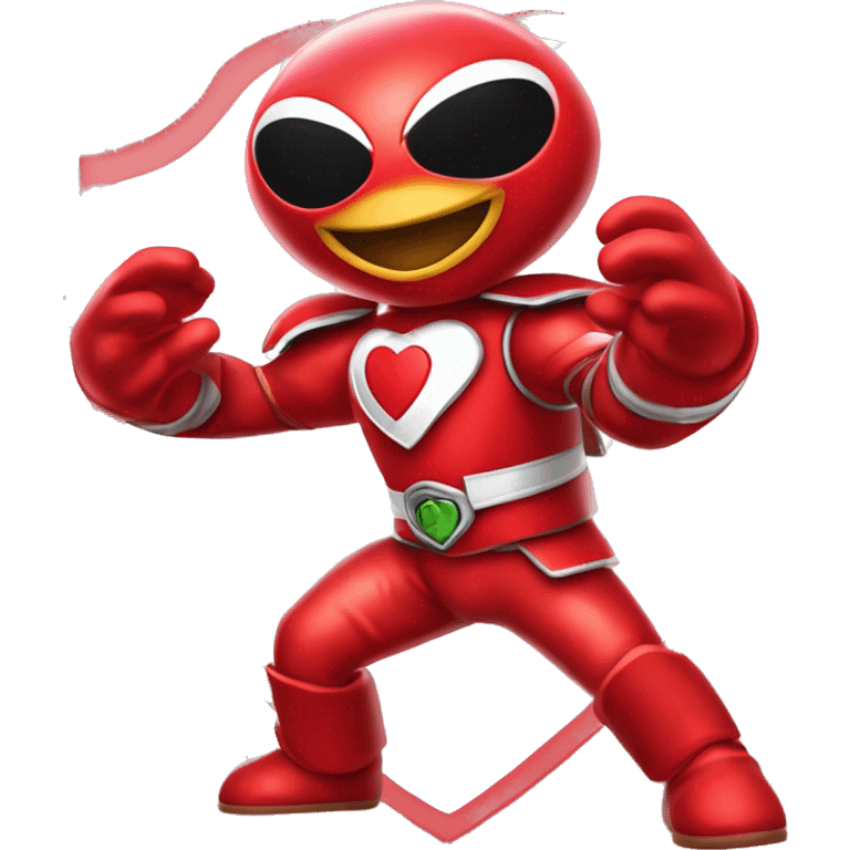 Elmo Power Ranger:
Red Heart Ranger
A small but mighty Ranger in red armor, Elmo has the power of empathy, connecting with others through a heart-shaped shield. His laughter and spirit boost his team’s morale. emoji