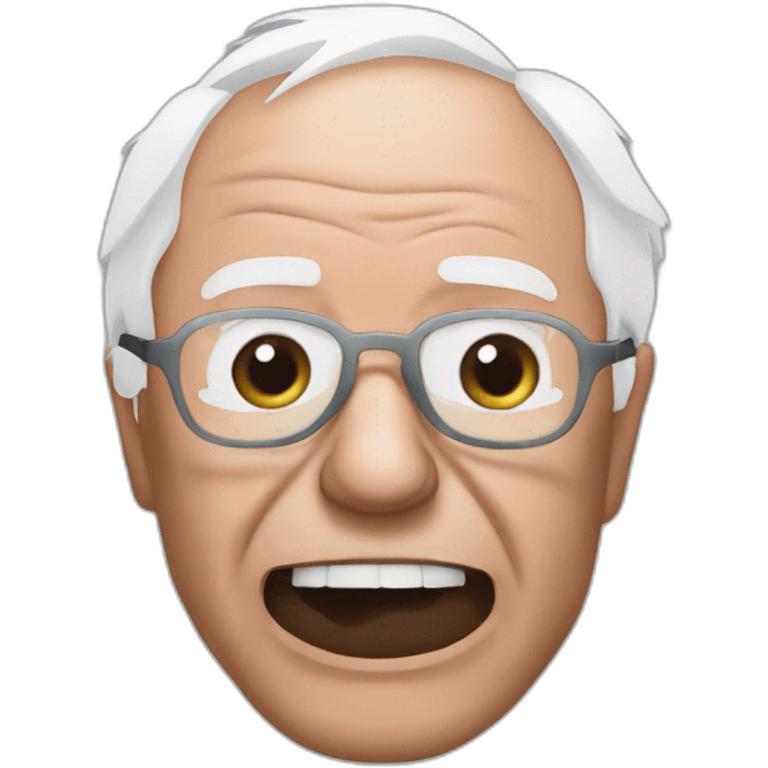 bernie sanders with mouth mask emoji