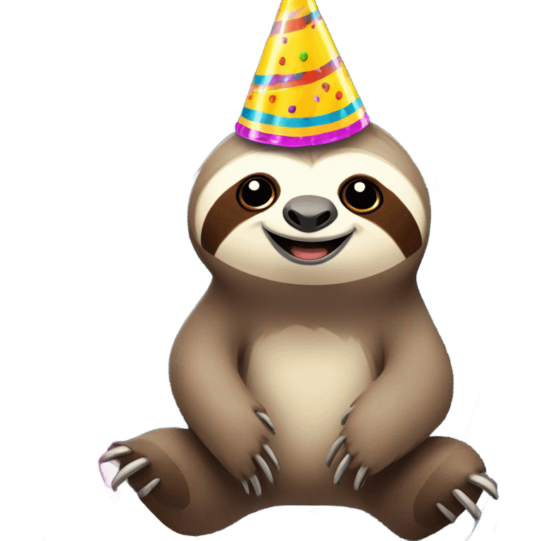 Happy birthday sloth emoji