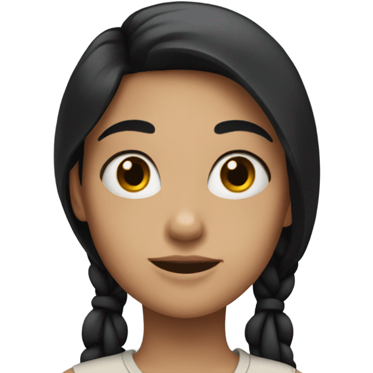 Black hair girl emoji