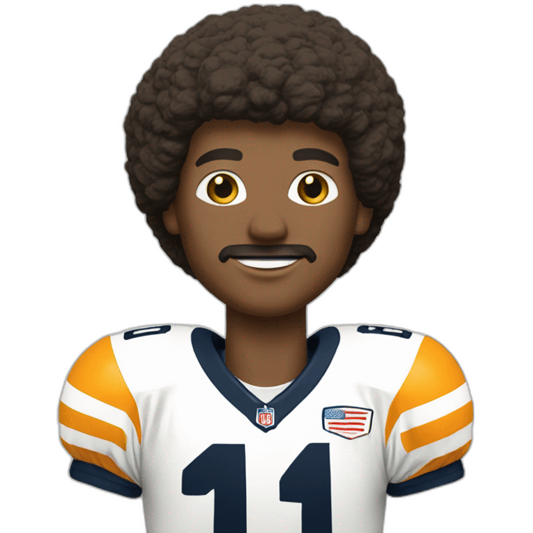 1970s quarterback with striped white socks emoji