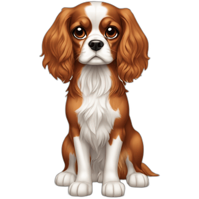 dog Cavalier King Charles Spaniel full body emoji