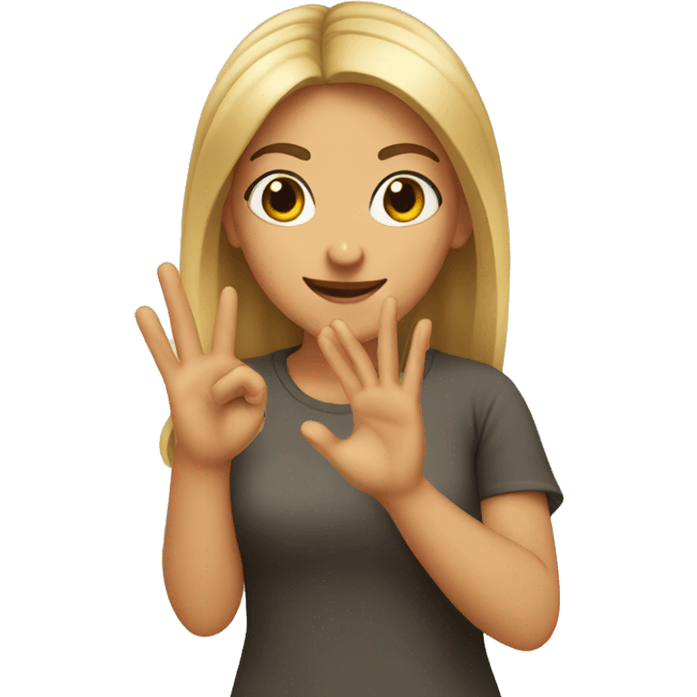 a girl making te italian gesture emoji